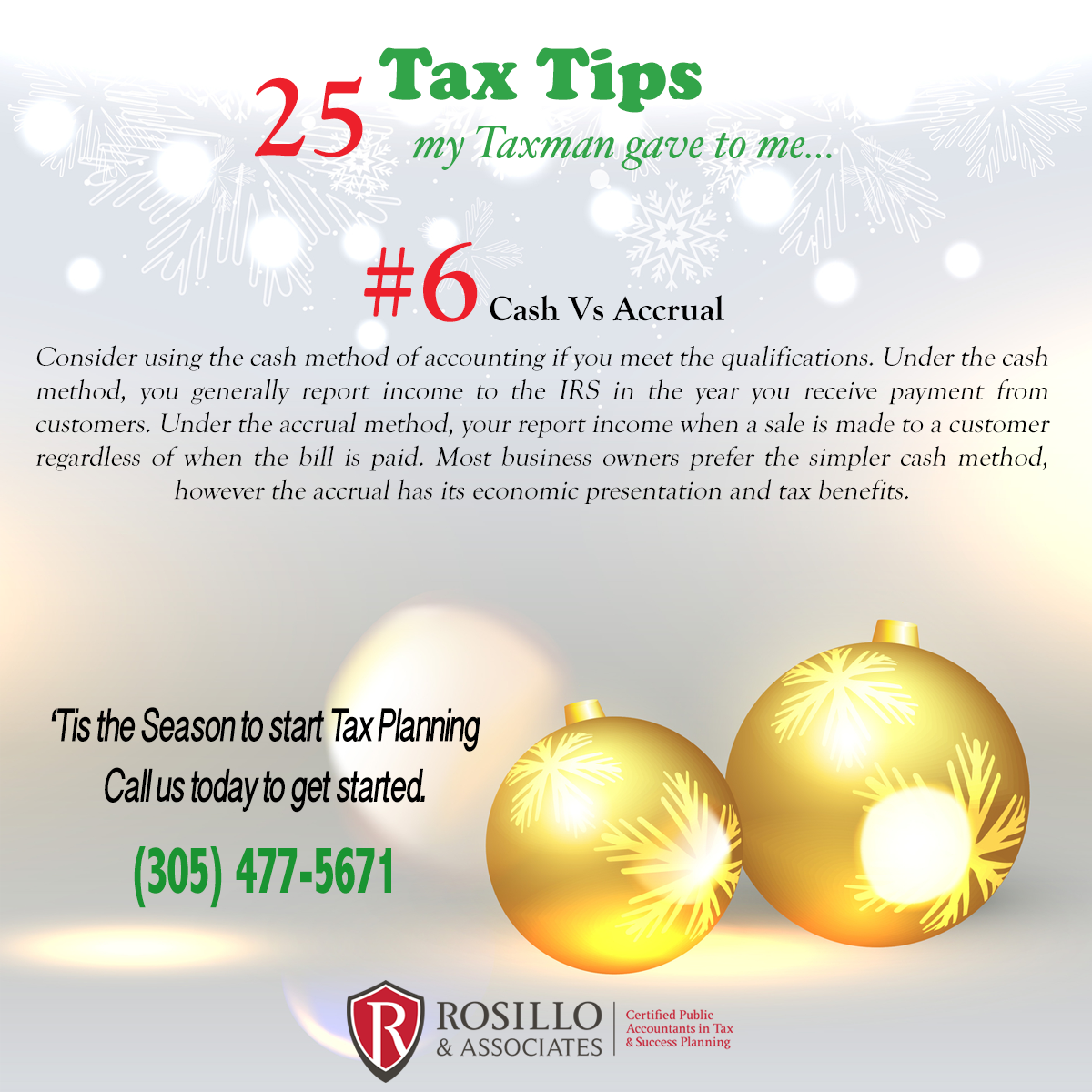 Tax Tip #6 My Tax Man Gave to Me...